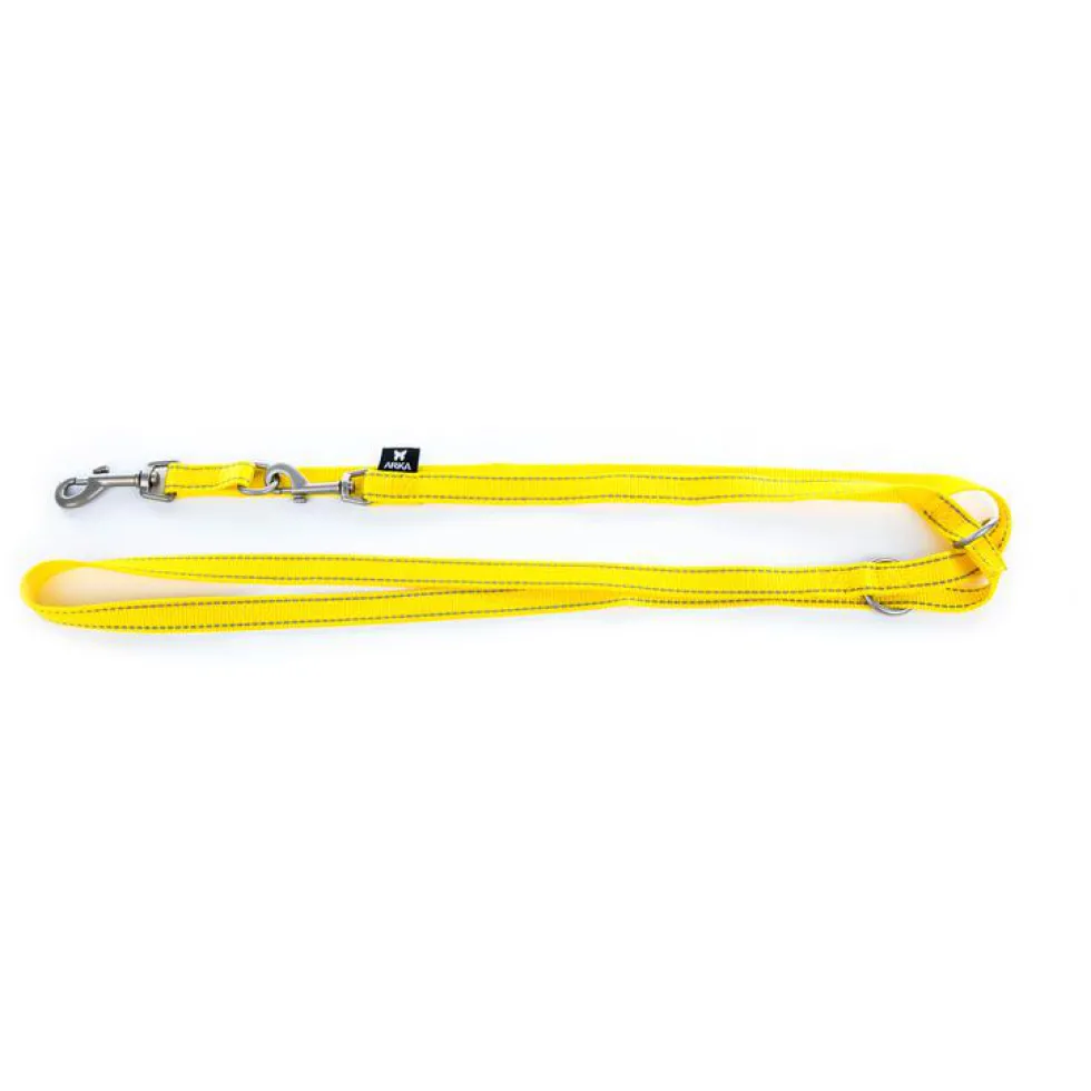Laisse multi-positions Neo+ jaune pour chien 1,5x200 cm