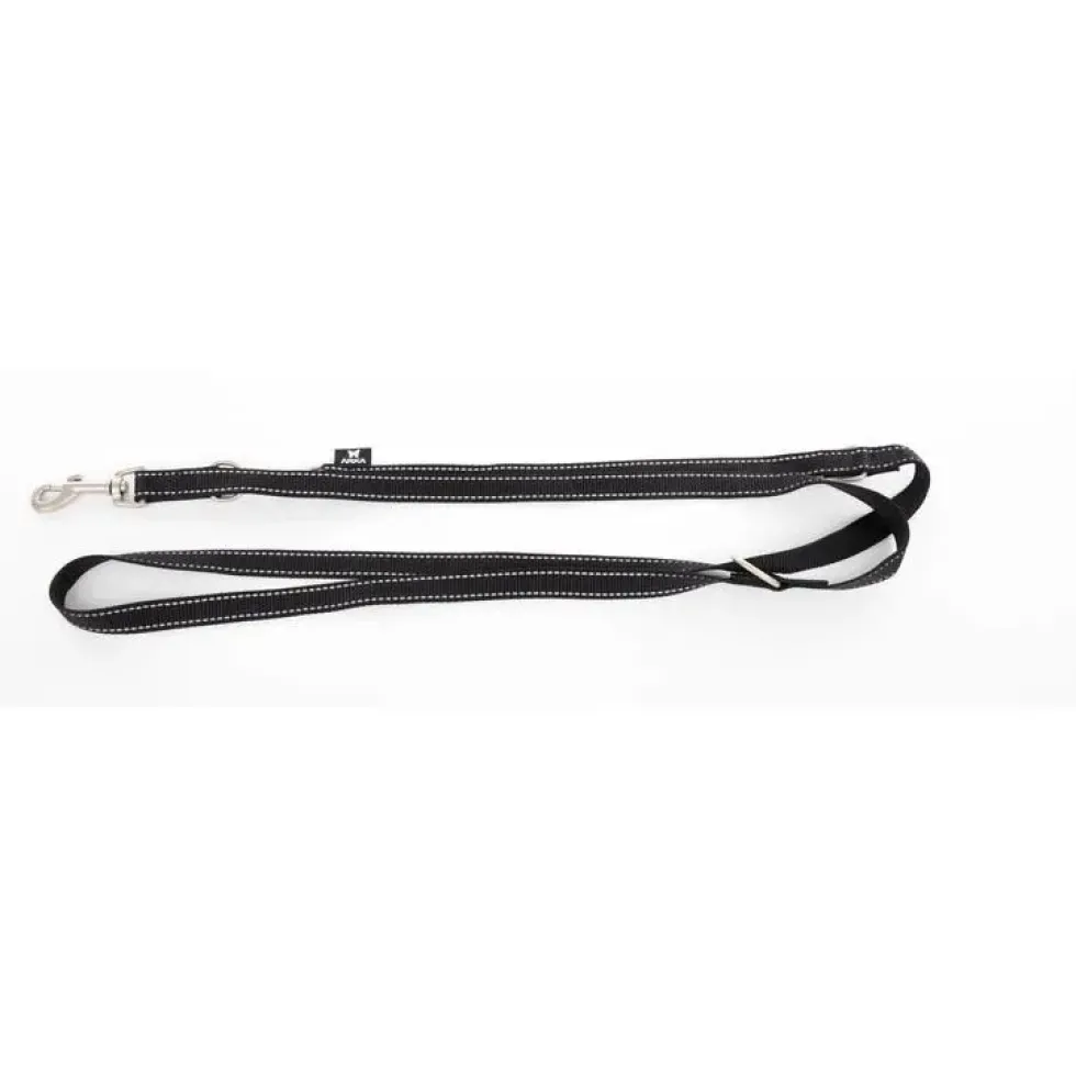 Laisse multi-positions Neo+ noire pour chien 2x200 cm