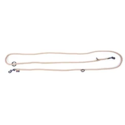 Laisse ronde 3 positions coloris beige - 1,3x190 cm