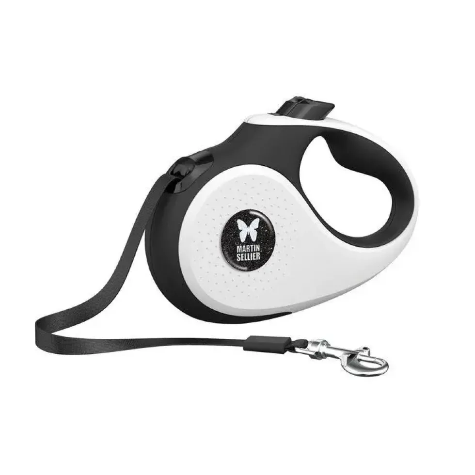 Laisse sangle rétractable blancoir pour chien 5 m