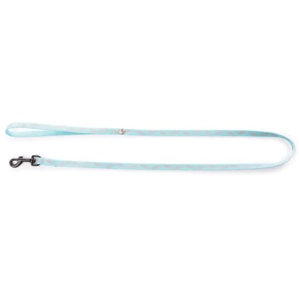 Laisse turquoise pour chat Martin Sellier fluo fish - 10-100 cm