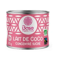 Lait de coco concentré 14% mg Base organic food - 210 ml