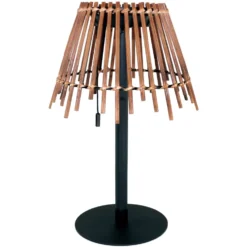 Lampe Eleonor coloris marron en bambou Watt & Home - 32 cm