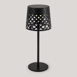 Lampe solaire Gretita coloris noir effet blanc chaud en métal Newgarden - Ø 10 x 30 cm