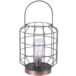 Lanterne de table solaire en métal et verre 10 lumens Bedfore - Ø 18 x 23,5 cm