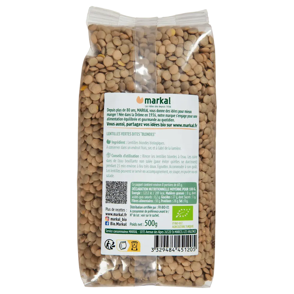 Lentille blonde Markal - 500 g