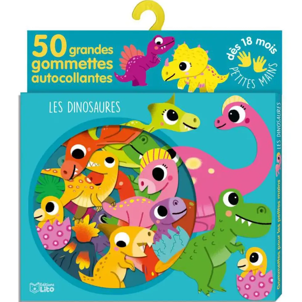 Les Dinosaures Gommettes pour les Petites Mains 18 mois Éditions Lito