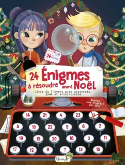 Livre jeu "24 énigmes à résoudre avant Noël" aux Éditions Grenouille collection Petits Enquêteurs