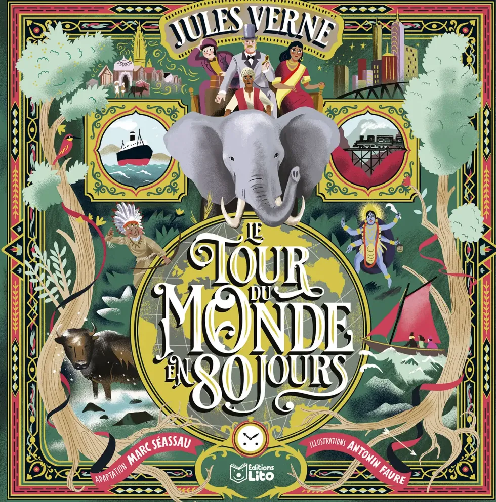 Livre "Le tour du monde en 80 jours" aux Éditions Lito