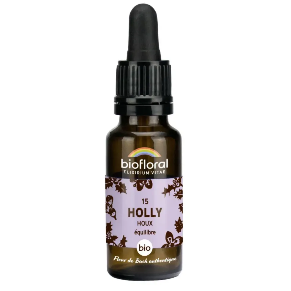 Élixir n°15 Biofloral de houx en flacon de 20 ml