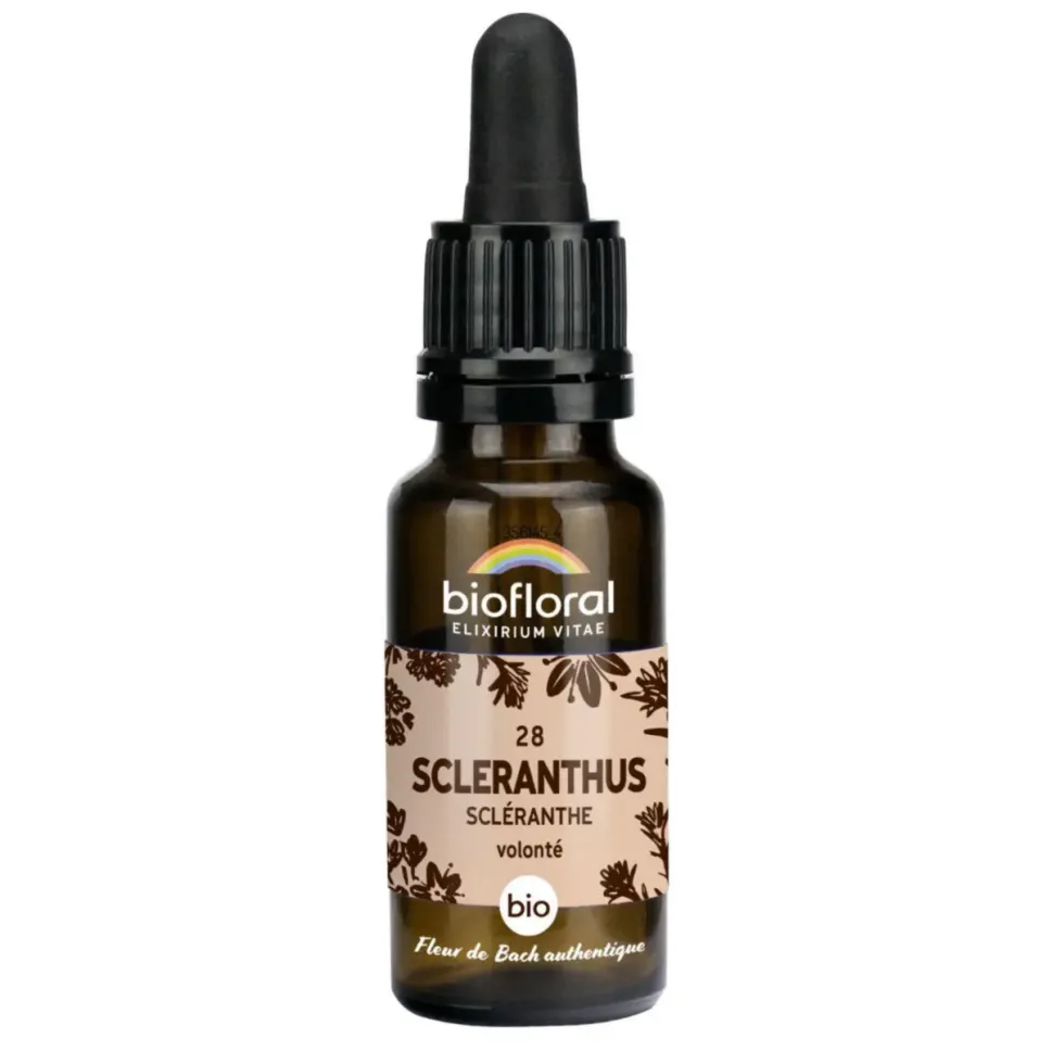 Élixir n°28 Biofloral de scléranthe en flacon de 20 ml