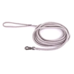 Longe ronde pour chien coloris gris 1,3 cm x 5 m