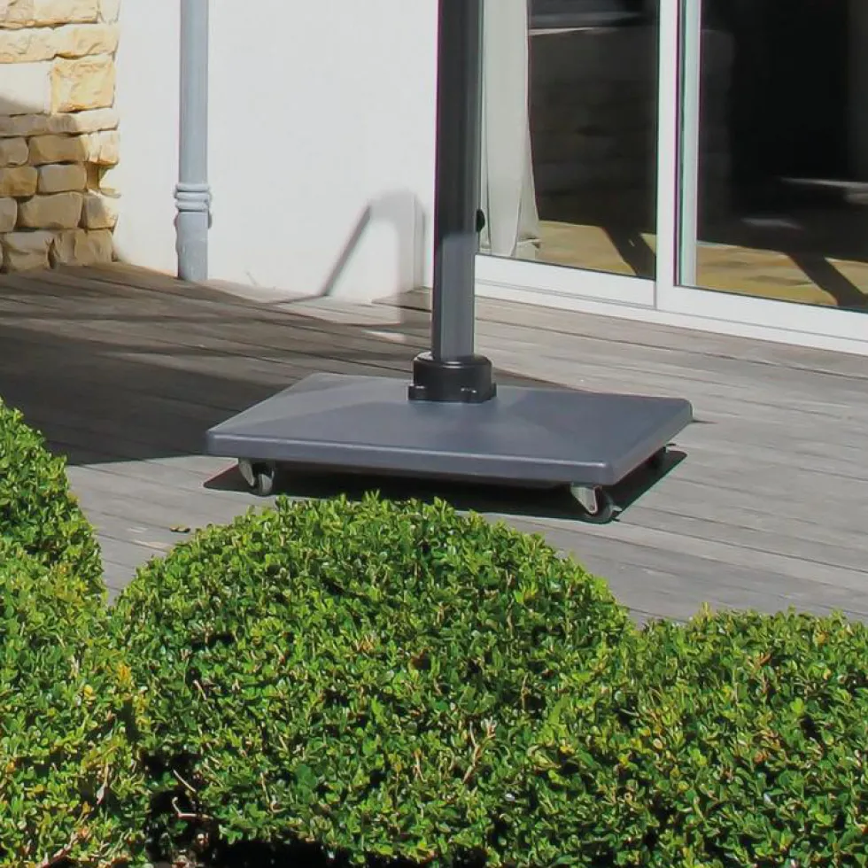 Lot de quatre roues pour pied de parasol