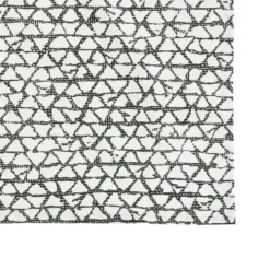 Lot de 2 sets de table décor triangles coloris noir en coton - 35 x 50 cm