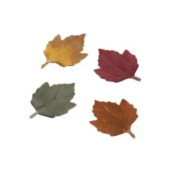 Lot 12 Feuilles décoratives Eva coloris rose - 5 cm