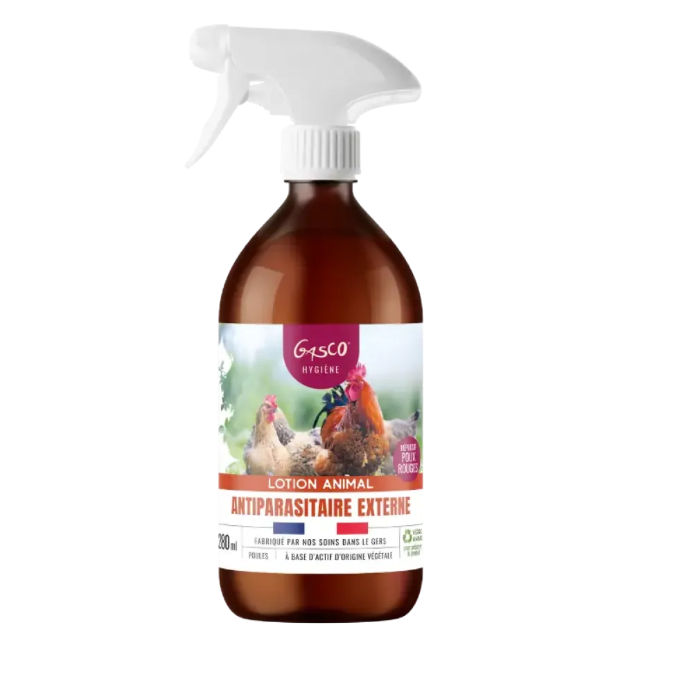 Lotion antiparasitaire externe pour poules Gasco - 280 ml
