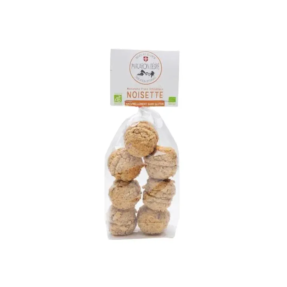 Macarons bio à la noisette en sachet Biscuit bio des Savoie - 150 g
