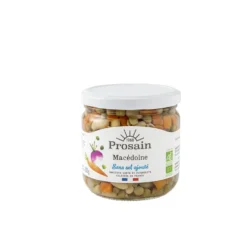 Macédoine bio sans sel ajouté en bocal de 345 g