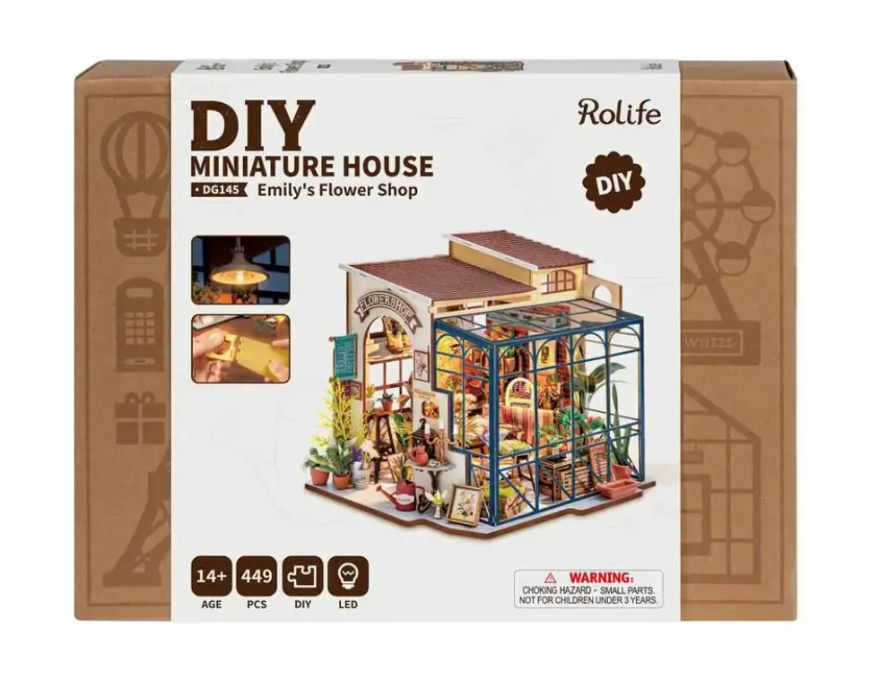 Maison miniature à construire Emily’s Flower Shop Rolife - H 27,7 cm