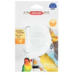 Mangeoire anti-gaspillage pour les oiseaux en plastique coloris blanc Zolux - 7 x 6 x 4,3 cm