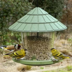 Mangeoire pour oiseaux en plastique 100 % recyclé coloris vert Natures Market Émilie - 21,7 x 20 cm
