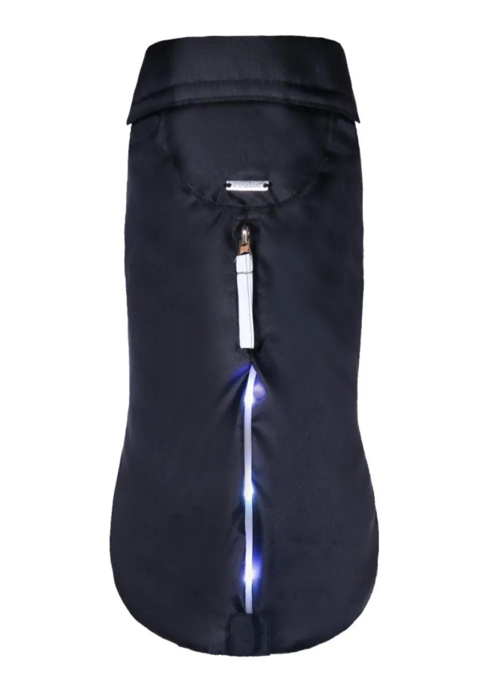 Manteau imperméable pour chien coloris noir Wouapy LED - Taille 60