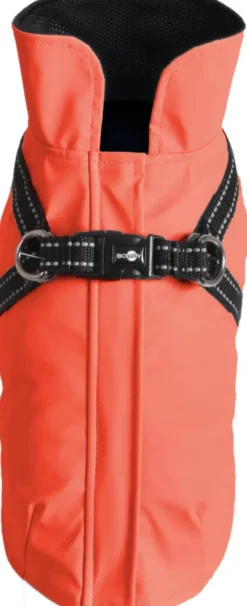 Manteau pour chien coloris corail avec harnais intégré Bobby Tom - Taille 30S