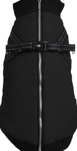 Manteau pour chien coloris noir avec harnais intégré Bobby Easy - Taille 38M