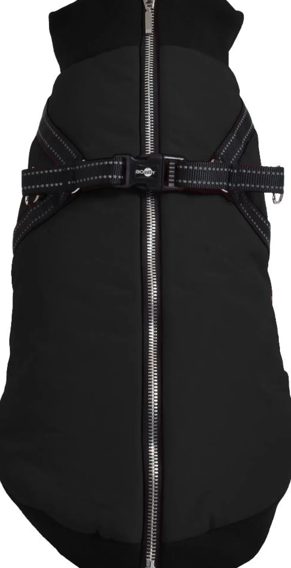 Manteau pour chien coloris noir avec harnais intégré Bobby Easy - Taille 44L