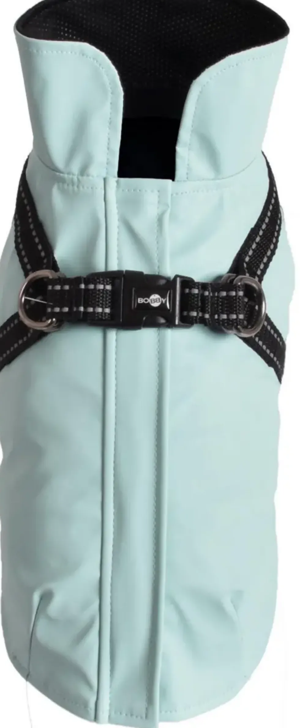 Manteau pour chien en néoprène coloris bleu harnais intégré Bobby Tom - taille 60XL