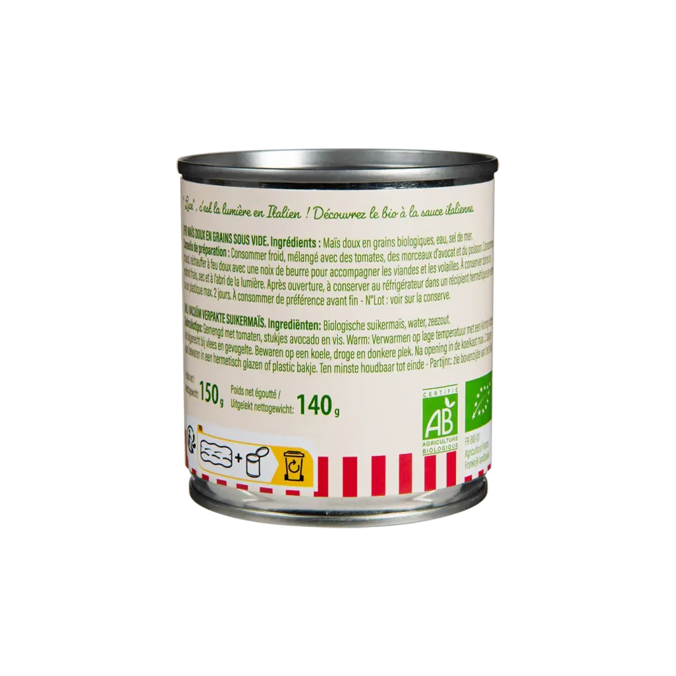 Maïs doux bio Luce - 3 x 150 g