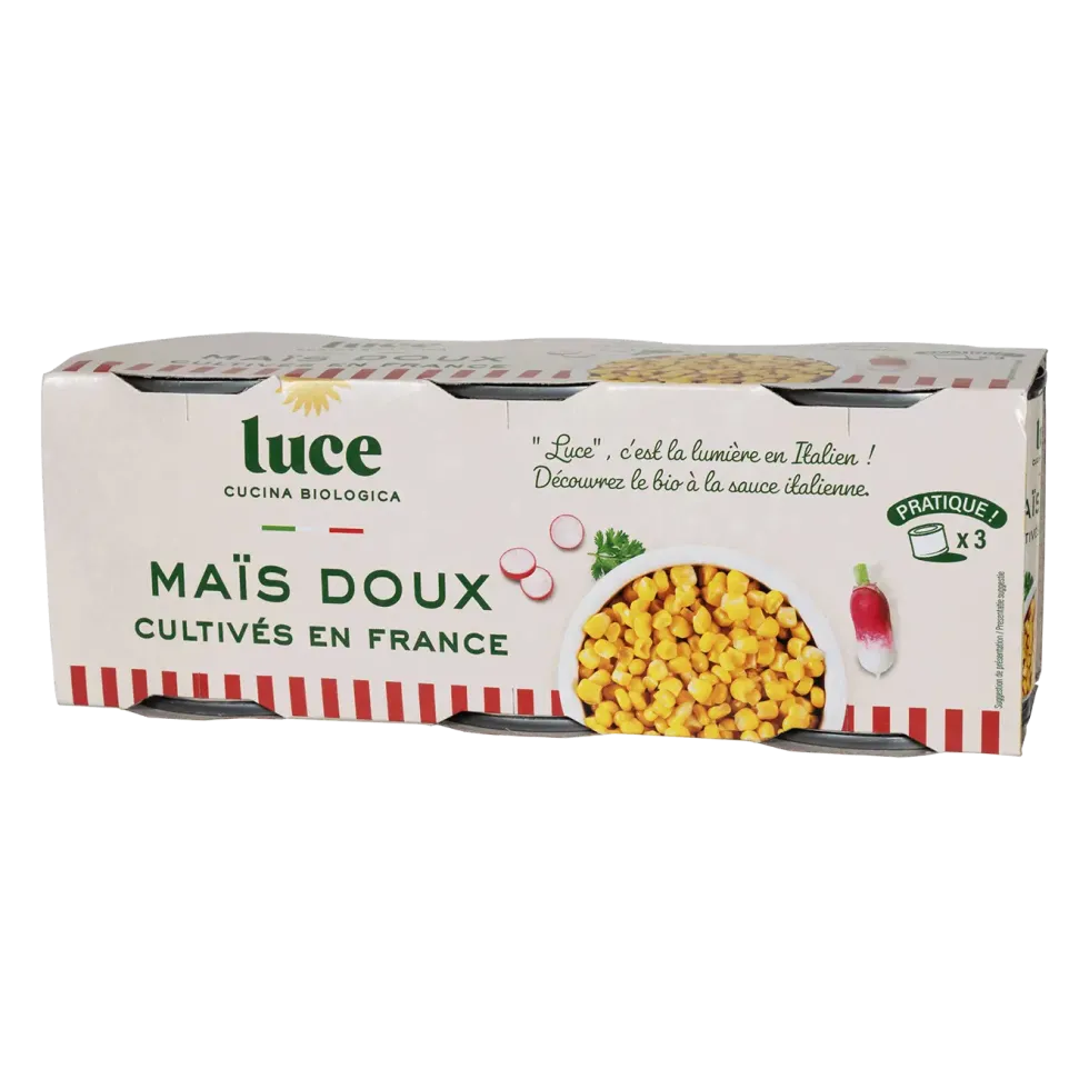 Maïs doux bio Luce - 3 x 150 g
