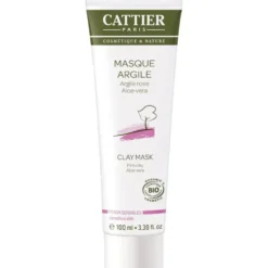 Masque à l’argile rose Cattier bio en format de 100 ml