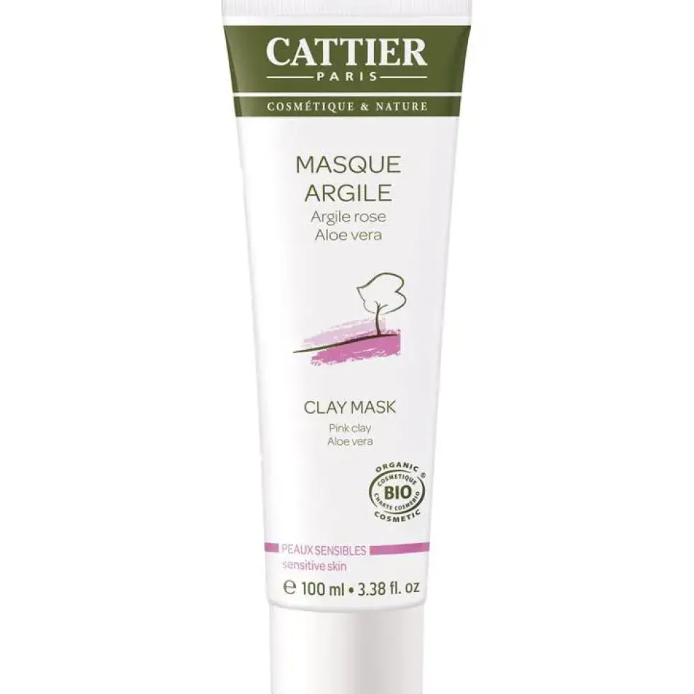 Masque à l’argile rose Cattier bio en format de 100 ml
