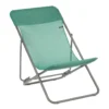 Maxi transat en tube acier et toile Batyline vert chlorophylle Lafuma - 62 x 83 x 94 cm