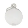 Médaille basic grand cercle pour chien en laiton argenté