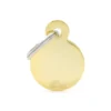 Médaille basic petit cercle pour chien en laiton doré