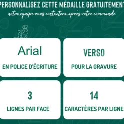 Médaille colors pour labrador crème en métal