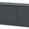 Meuble pour aquarium en bois coloris gris 3 portes Aquatlantis Volga 450 - 80 x 52,5 x 152,5 cm