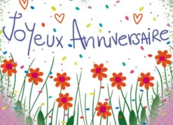 Mini carte "Joyeux anniversaire" - Éditions Titi Pinson - 9x6 cm