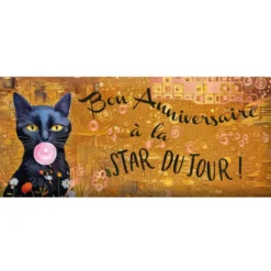 Mini tablette chocolat lait « Bon Anniversaire à la star du jour" Art Grafik - 30 g