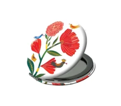 Miroir de poche rond Cartesdart pivoines - Ø 7,5 cm
