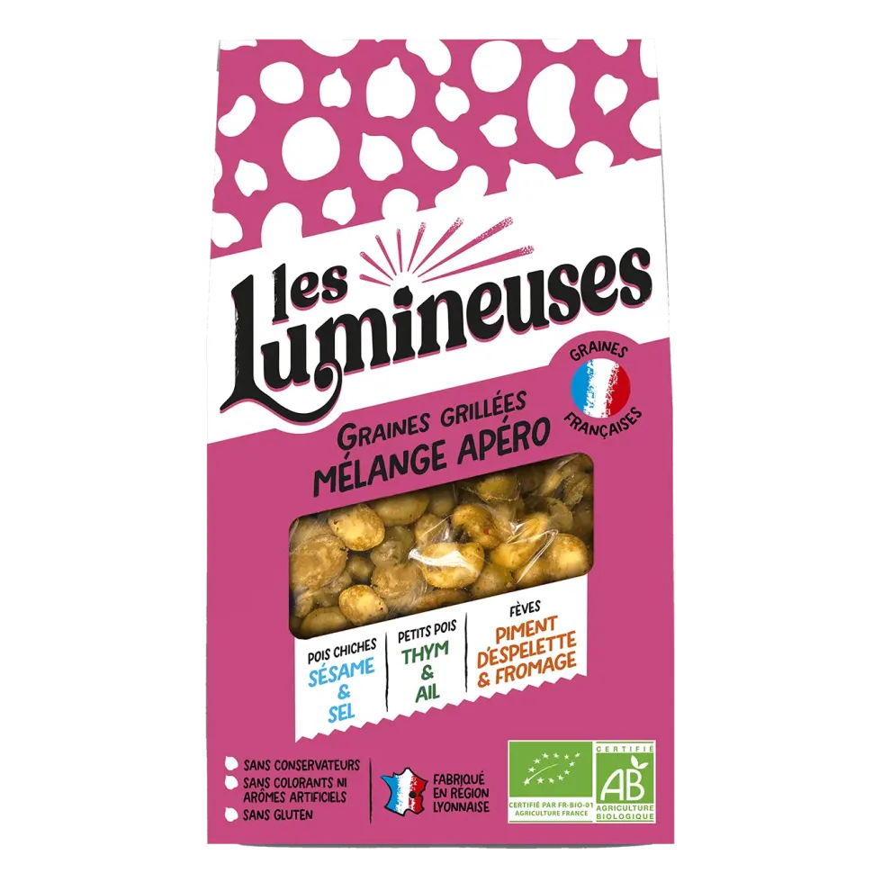 Mélange apéro de graines bio grillées Les Lumineuses - 90 g