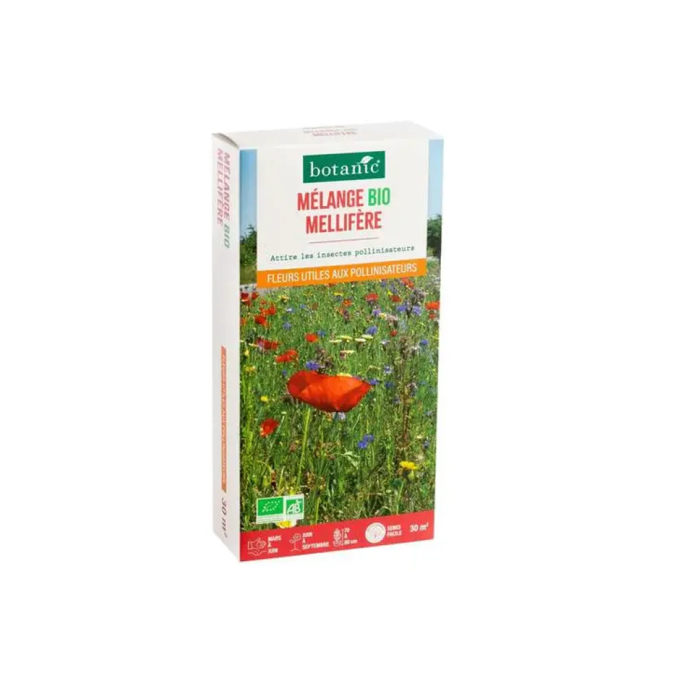 Mélange de graines mellifères bio botanic® - graines à semer (30 m²)
