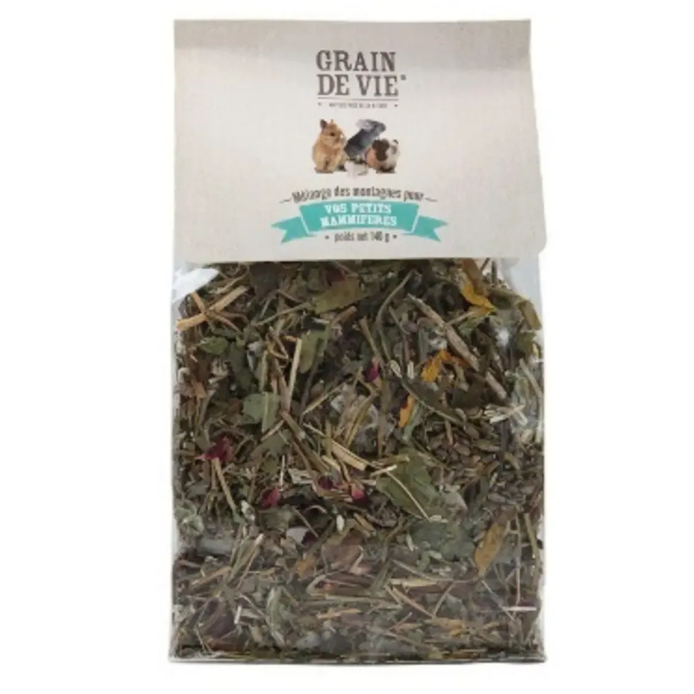 Mélange des montagnes pour petits mammifères Grain de Vie - 140 g