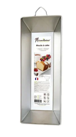 Moule à cake coloris gris en aluminium Mirontaine - 26 cm