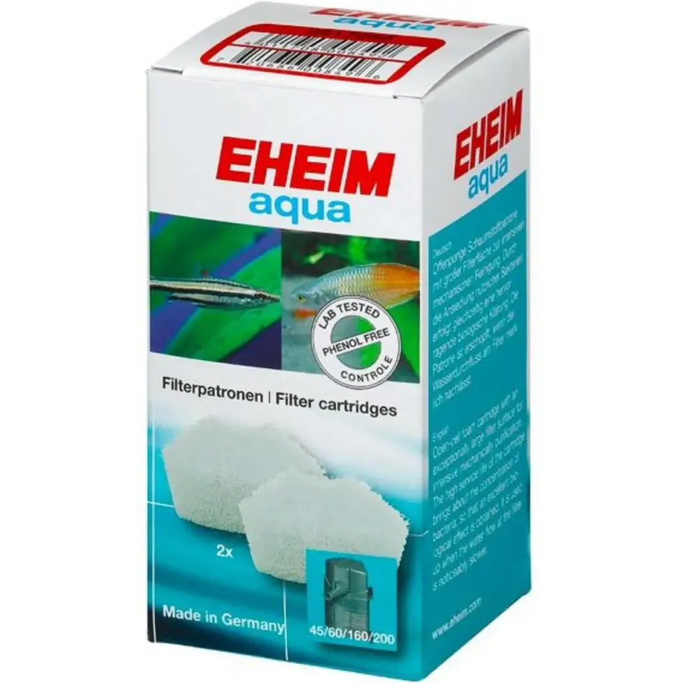 Mousse de filtre blanche pour Aqua60/160/200 EHEIM - lot de 2