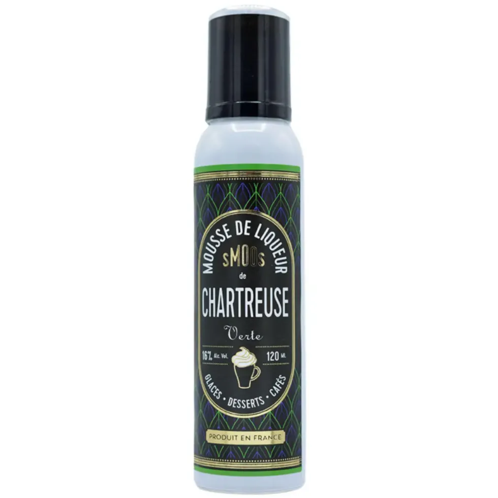 Mousse de liqueur de chartreuse verte Smoos - 120 ml