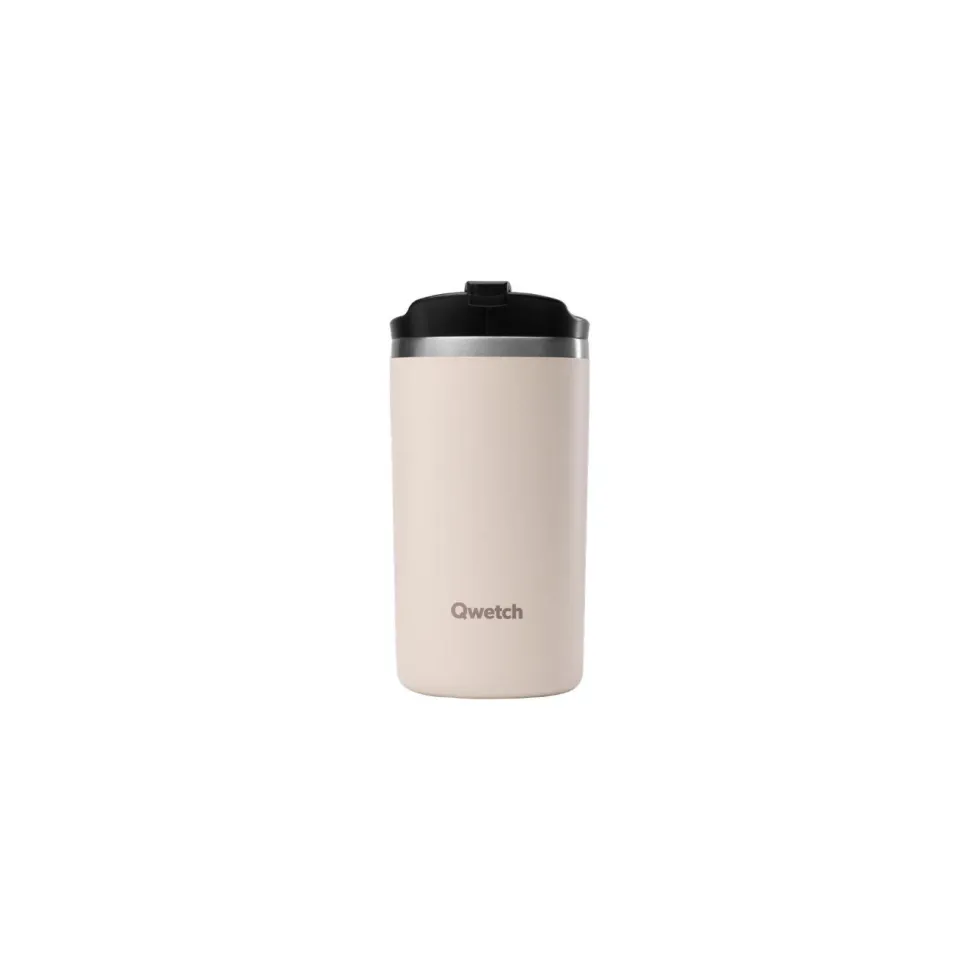 Mug de voyage isotherme Travel Mug en inox coloris beige sable Qwetch - 350 ml
