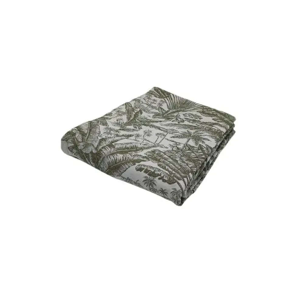 Nappe coloris vert en coton polyester Angkor - 150 x 250 cm